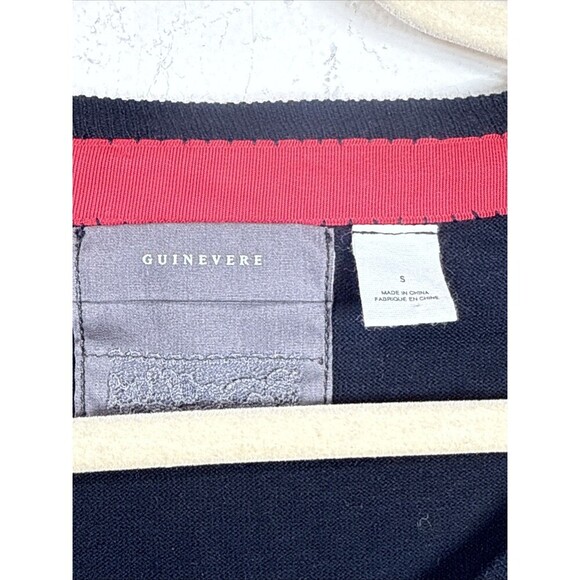 (R) ANTHROPOLOGIE Guinevere Beaded Lace Applique Cardigan Sweater Black Vintage - Picture 14 of 14